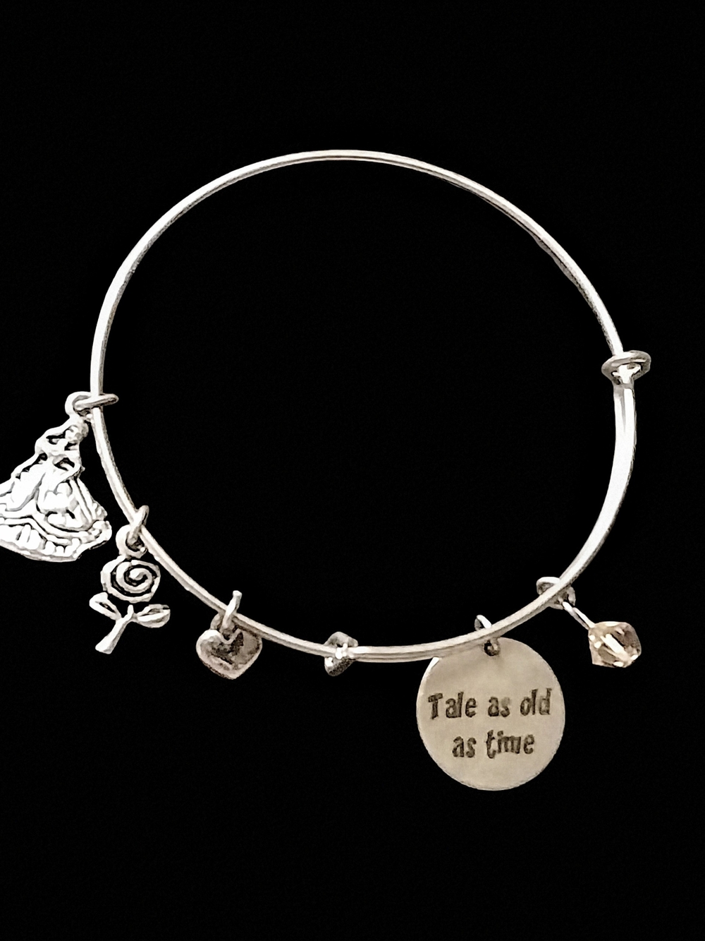 Alex and Ani Silver-Tone 'Tale as Old as Time' Charm Bangle